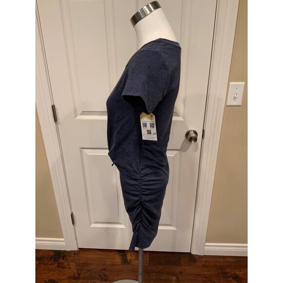 SUNDRY Dark Blue T-Shirt Dress W/ Knotted, Size 0 (XS) - Picture 4 of 5